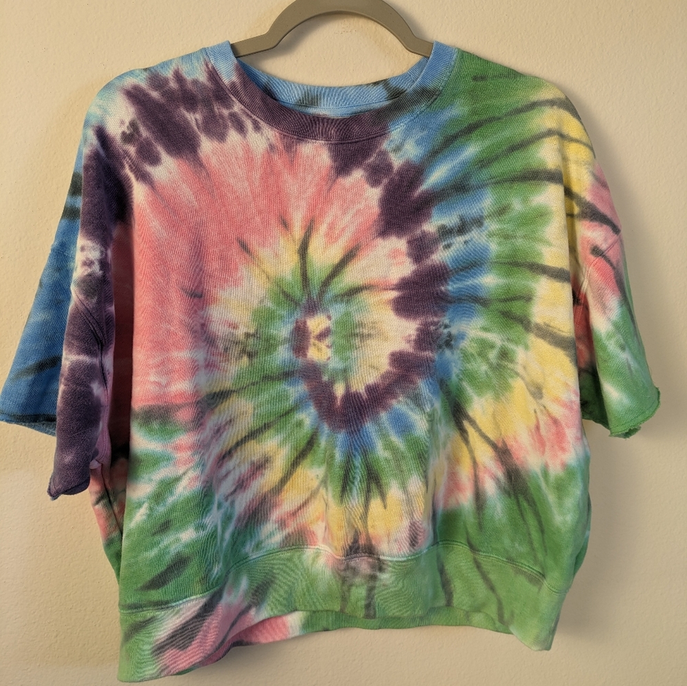 PINK Tie Dye crop